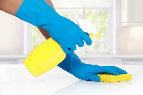 Technician performing deep mattress cleaning in a Brent home